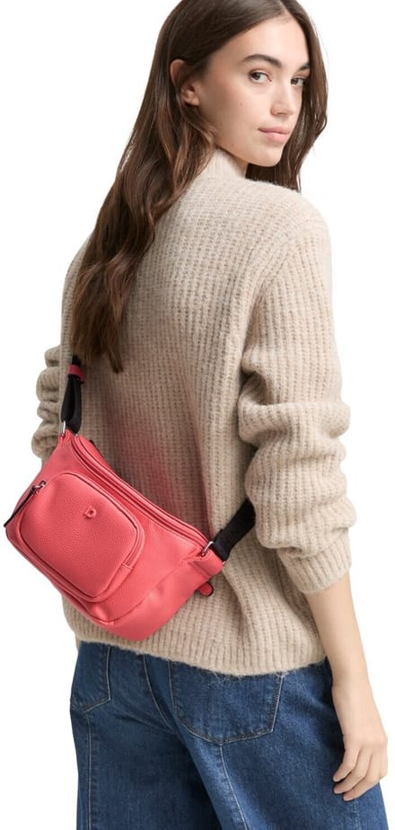 TOM TAILOR schoudertas Fara Cross Bag Coral koraalrood