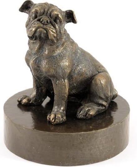 Honden urn verbronsd Bulldog