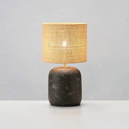 Markslöjd Tafellamp Montagna, beton, jute, hoogte 32 cm