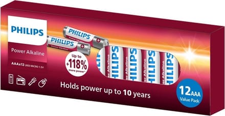 Philips Power Alkaline – AAA – 12 stuks