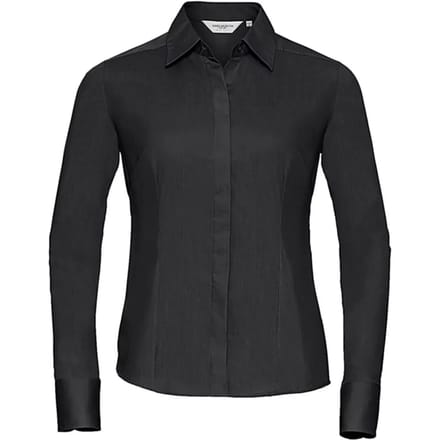 Dameshemd met lange mouwen Russell Athletic Fitted Poplin