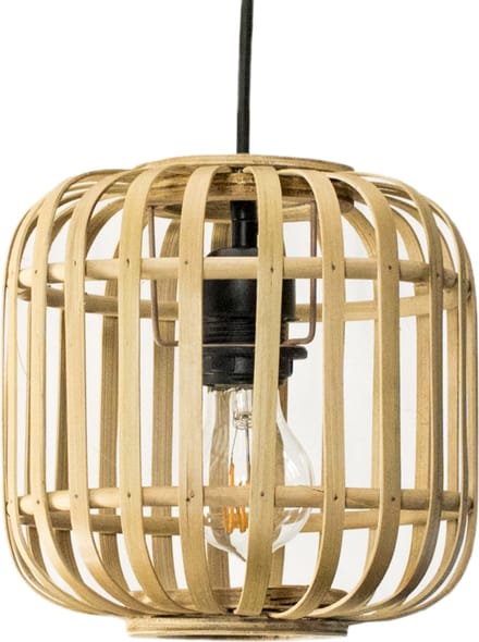 Groenovatie Bamboe Hanglamp - Rotan - Naturel - Handgemaakt - ⌀22 cm