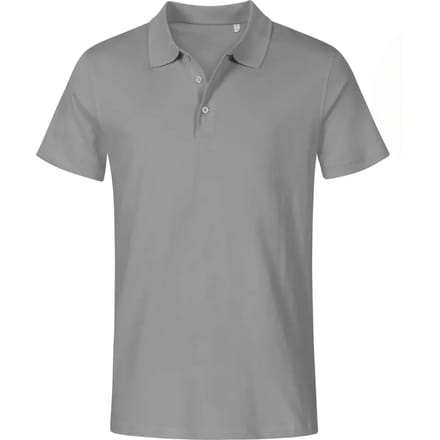 Herenpolo 'Jersey' met korte mouwen Light Grey - M