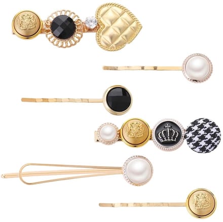 Haarspeldjes Set - 6 Stuks - Gouden Legering - Retro/Hart/Boho - Decoratieve Haaraccessoires - Eenvoudige Stijlen