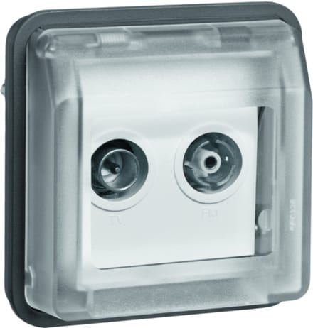 Hager 12033545 BER RADIO/TV EINDDOOS W1 GRIJS