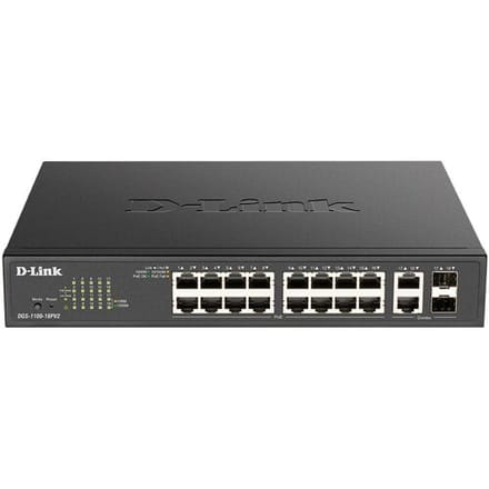 D-Link DGS-1100-18PV2 netwerk-switch Managed L2 Gigabit Ethernet (10/100/1000) Power over Ethernet (PoE) 1U Zwart