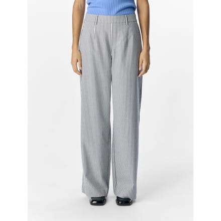Object Objlisa Wide Pant Broeken Dames - Grijs - Maat 42