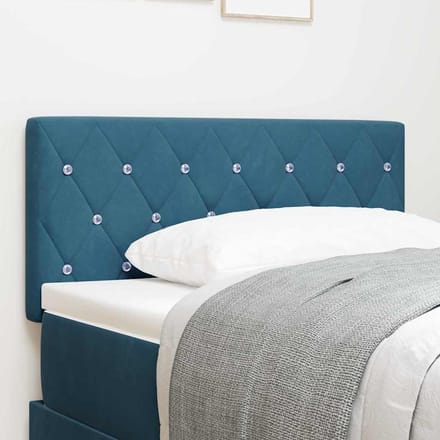 vidaXL - Hoofdbord - Donkerblauw - 90 - cm - Fluweel