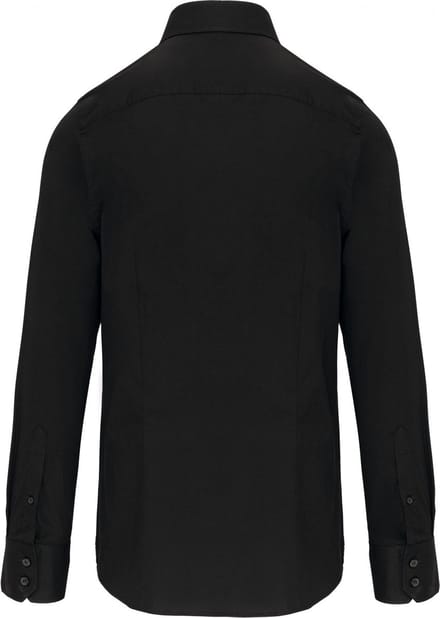 Kariban Heren stretch overhemd lange mouwen K529 - Black - S