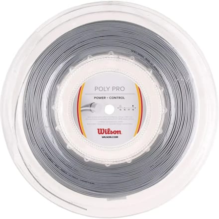 Wilson Poly Pro Rol Snaren 200m-Zilver
