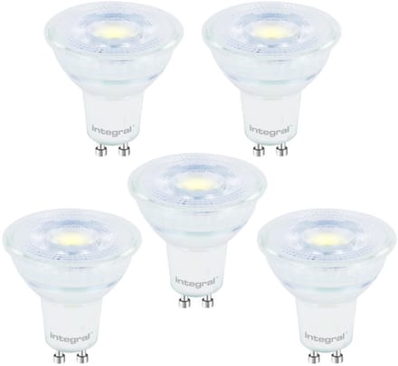 5 Pack - Integral GU10 LED Spot - 3.6W - 4000K Neutraal Wit - Non Dimmable