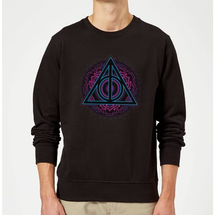 Harry Potter Deathly Hallows Neon trui - Zwart - L