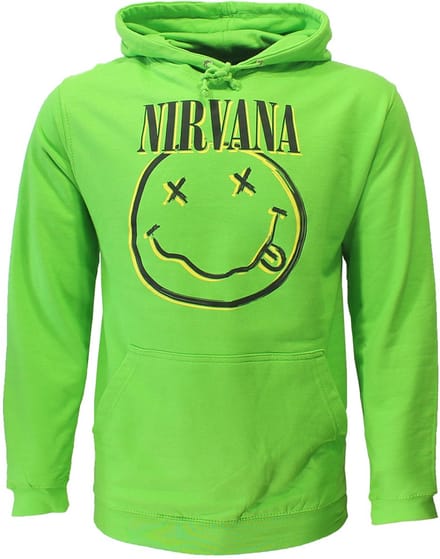 Nirvana Inversed Smiley Face Pullover Hoodie Groen - Officiële Merchandise - S