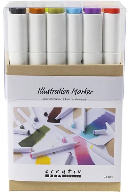 CC Alcoholmarker Pastelkleuren, 24 Stuk