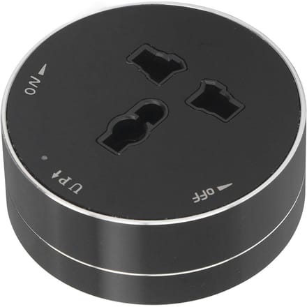 Verwijderbaar Power Track Stopcontact Draadloos Waterdicht Modern Rond Elektrisch Stekkeradapter met Indicator black