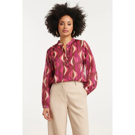 Smashed Lemon 25774 – chiffon blouse met lurex draad |