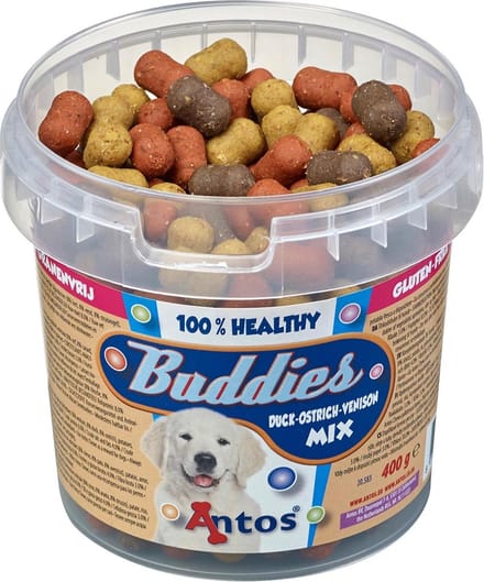 Antos Buddies 400 g - Hondensnacks - Eend&Wild