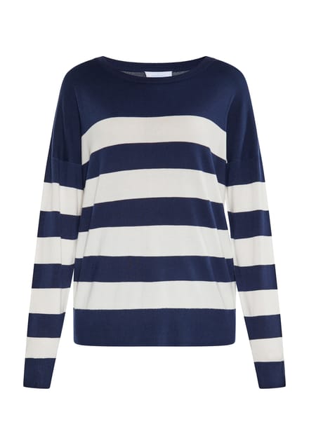 usha Jumper Dames marine wit
