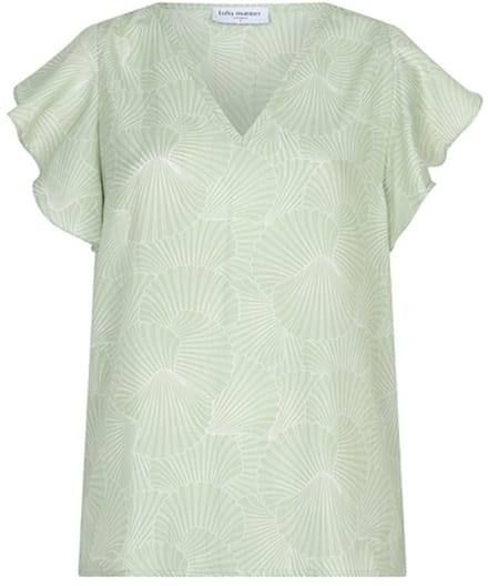 Lofty Manner Blouse Blouse Avalora Rd02 446 Mint Off White Dames Maat - XL