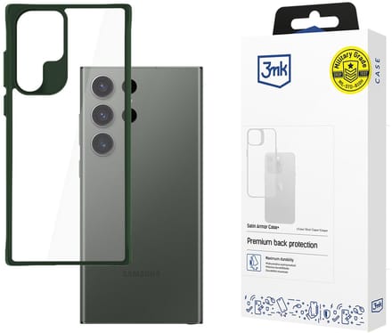 3mk Satin Armor Case+ Green for Samsung Galaxy S24 Ultra - transparent