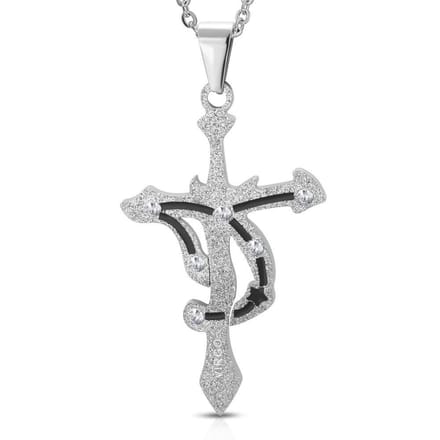 Montebello Ketting Maagd - 316L Staal - Horoscoop - 30x50mm - 60cm