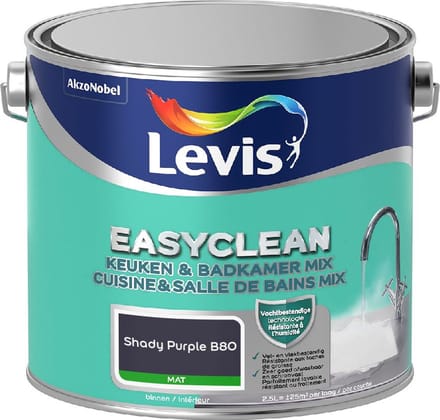 Levis - Easyclean Keuken & Badkamer Mix - Shady Purple B80 - Mengverf - 2,5 L