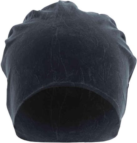 MSTRDS - Stonewashed Jersey Beanie navy one size Beanie Muts - Blauw