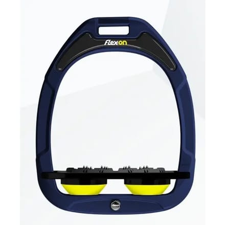 Ultra Grip vlakke stijgbeugels Marine/Zwart/Geel Flex-On Green Composite