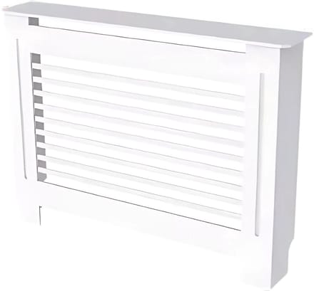 Radiatorombouw Valora - 111x92 cm - Ombouw rooster - Horizontale panelen - MDF - Stijlvol - Wit