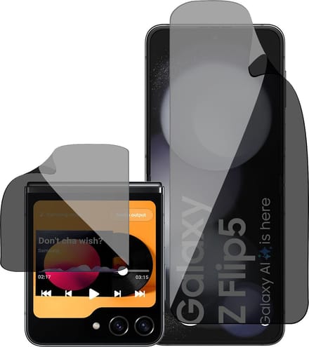 Privacy Screenprotector geschikt voor Samsung Galaxy Z Flip 5 - 1x FlexGuard Screen Protector
