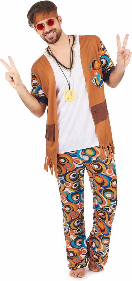 Flower power outfit voor heren  - Verkleedkleding - Medium