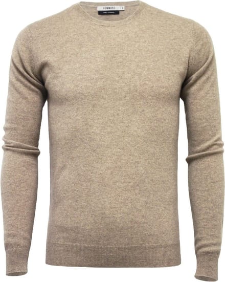 Hommard Pure Cashmere Crew Neck Sweater, Camel, 100% Cashmere, Medium, Trui, Unisex, Kasjmier, Ronde nek, Pullover