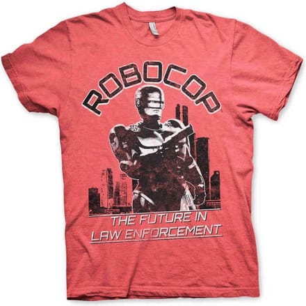 Robocop Heren Tshirt -S- The Future In Law Enforcement Rood