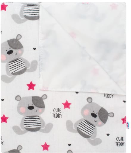 New Baby flanellen matrasonderlegger 57x47 cm roze - Verschoonmat