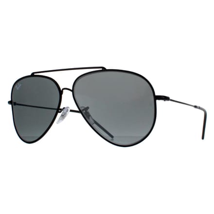 Ray-Ban Aviator Unisex Zwart Zilver Spiegel RB0101S Aviator Achterzijde
