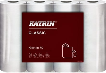 Keukenrol katrin plus 2laags wit 4rol | Omdoos a 8 pak x 4 rol | 8 stuks