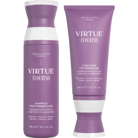 VIRTUE Flourish Shampoo and Conditioner for Thinning Hair Bundle