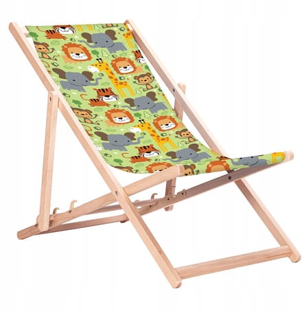Houten Ligstoel met Print - 91 Ontwerpen - Beukenhout