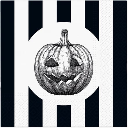 Lunch servetten -Striped pumpkin - PAW Decor - 33x33 cm