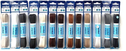 Cordial - Schoenveters - wax - donkerblauw - Plat - 120 cm 6-8 gaatjes