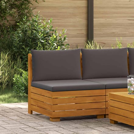 vidaXL - Tuinstoel - Midden - Massief - Acacia - Hout - Bruin