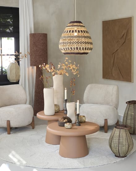 Light&living Salontafel Ø60x45 cm KULONA terra
