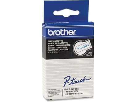 TC-203 - 12mm - blue on white for PT-8E/ PT-2000 / PT-3000 / PT-5000