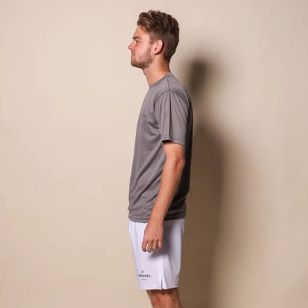 Padelshirt Slim fit Grijs - Maat XL