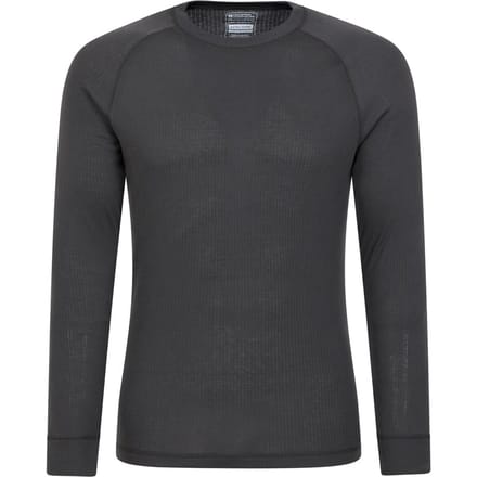 Mountain Warehouse Heren Talus Ronde Hals Thermo Top met Lange Mouwen (Houtskool)
