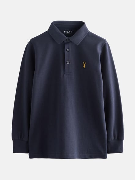 Next - Jongens - Poloshirt met lange mouwen - Blauw