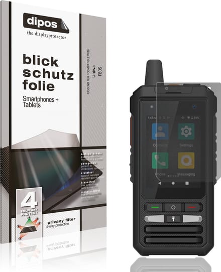 dipos – Matte Privacy Screenprotector geschikt voor Uniwa F80S | Anti-Spy Beschermfolie
