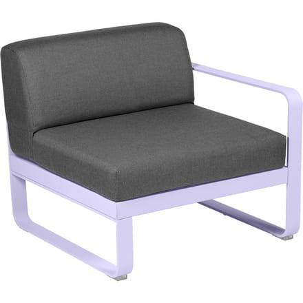 Fermob BELLEVIE Fauteuil Module rechts - D1 Marshmallow - A3 grafietgrijs