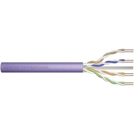 Digitus DK-1613-VH-1 Netwerkkabel CAT 6 U/UTP 4 x 2 x 0.25 mm² + 0 2 x 0.25 mm² Violet 100 m