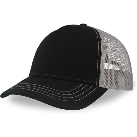 Atlantis Headwear Rapper Canvas Cap Recycled AT426 - BLACK/GREY - One size
